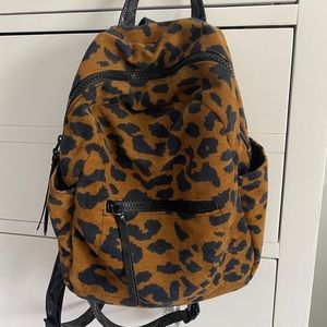 cheetah print mini backpack